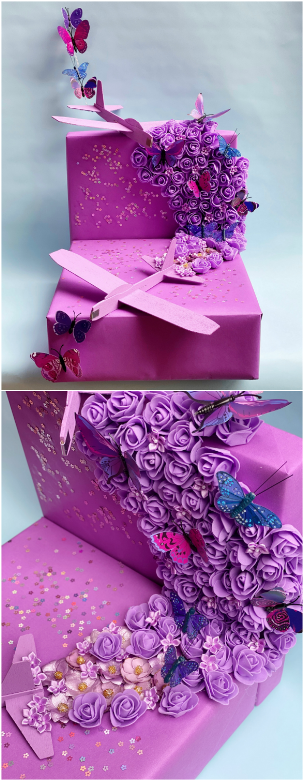 lavender menace mini DIY shoebox parade float