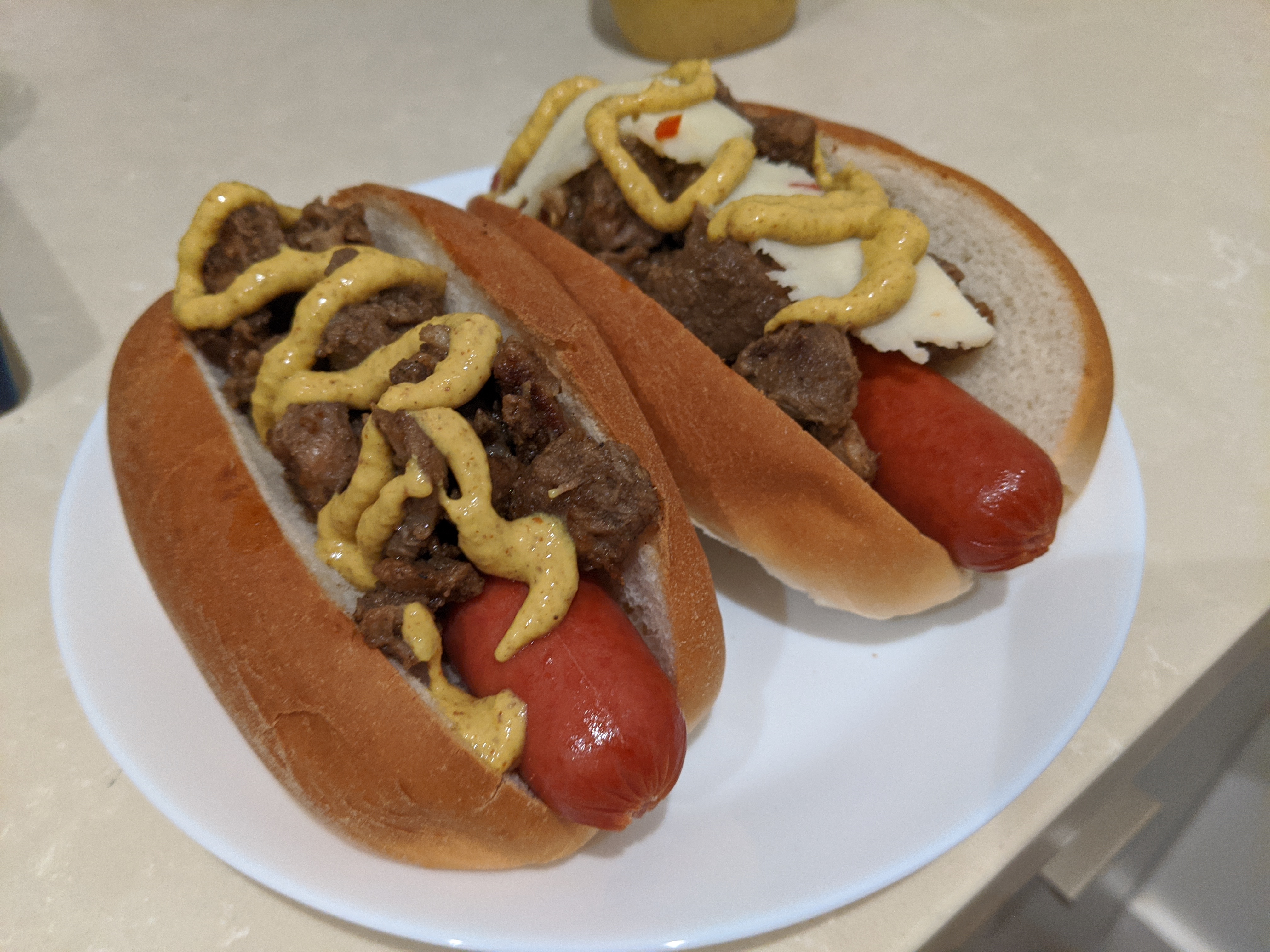 pork curry hot dog