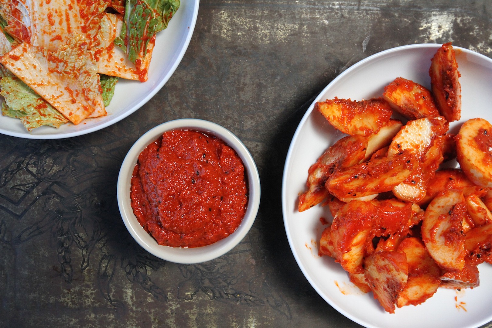 Kimchi è un tradizionale piatto di lato fatta da salate e le