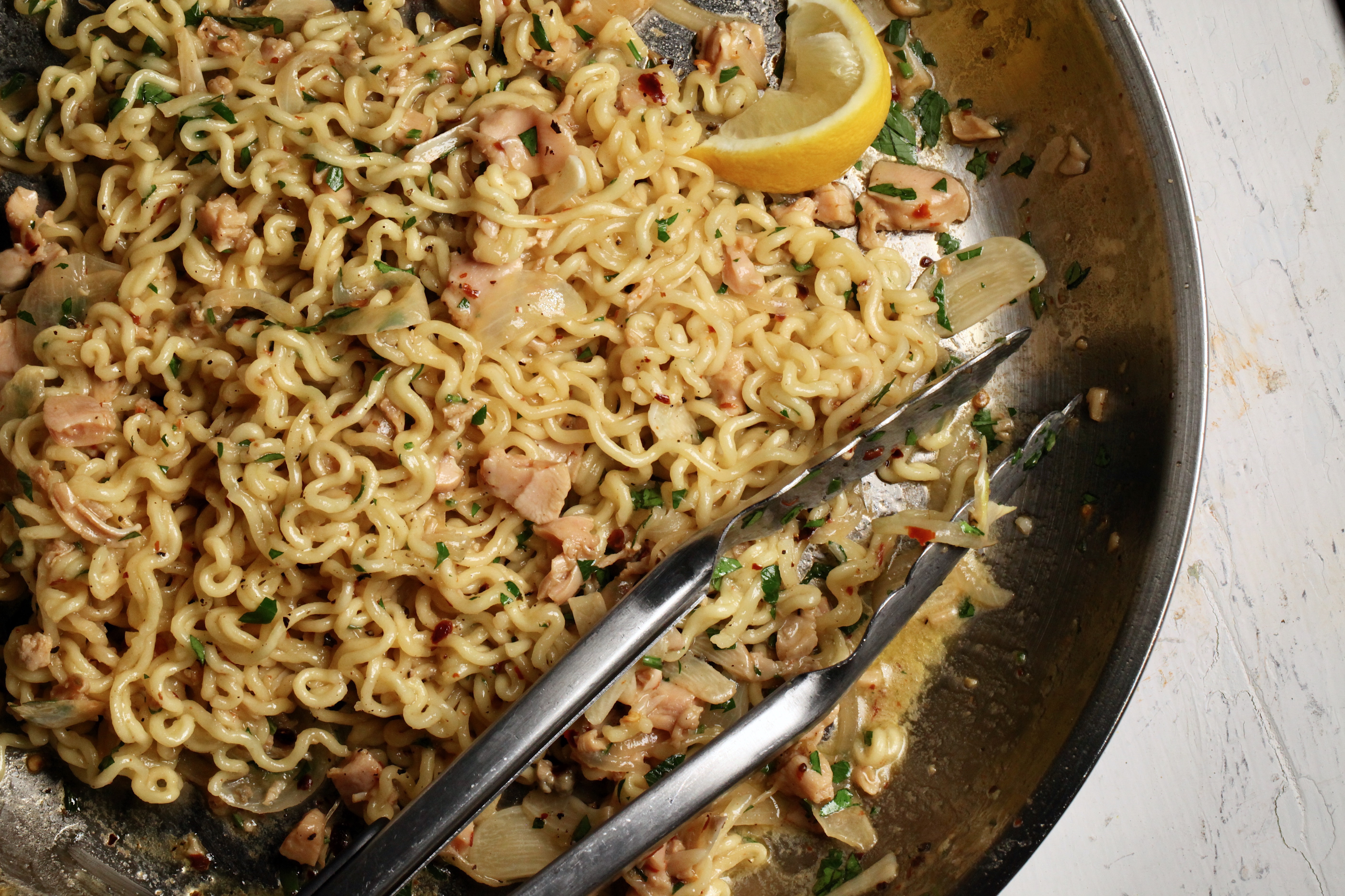 Ramen Noodles with Clam Sauce Recipe