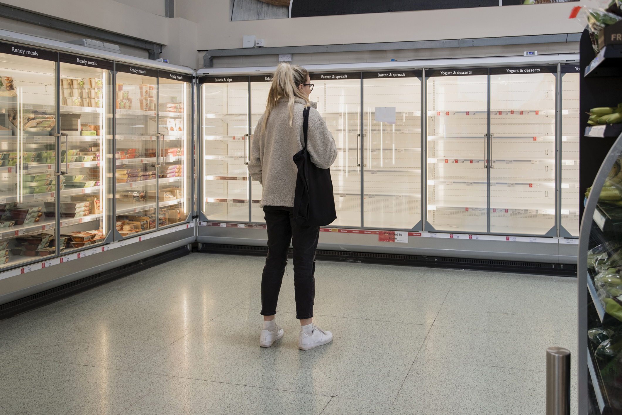 Why Grocery Store Shelves Look Bare Even Though There's No Food Shortage