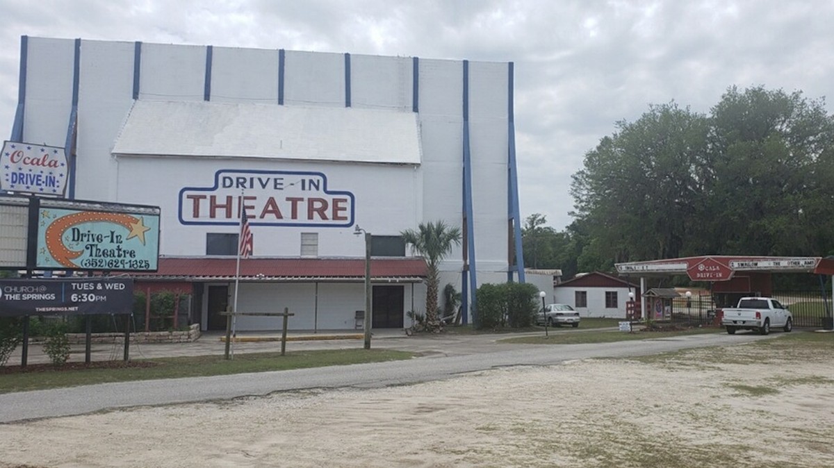 Drive-in Theater. Drive-in Theater big Screen.