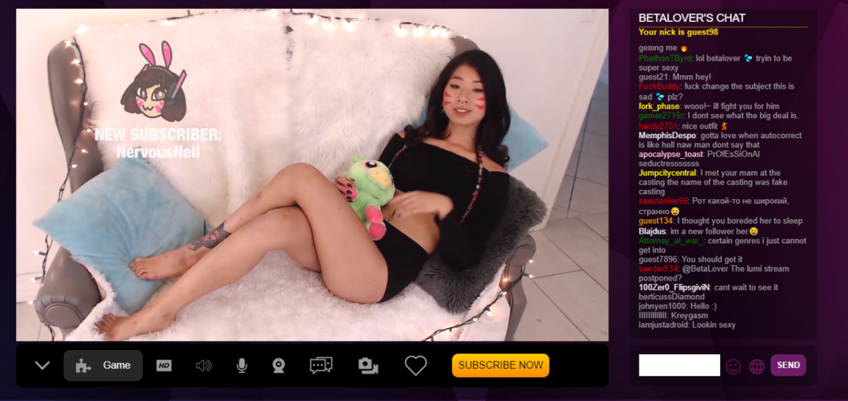 Naked on twitch