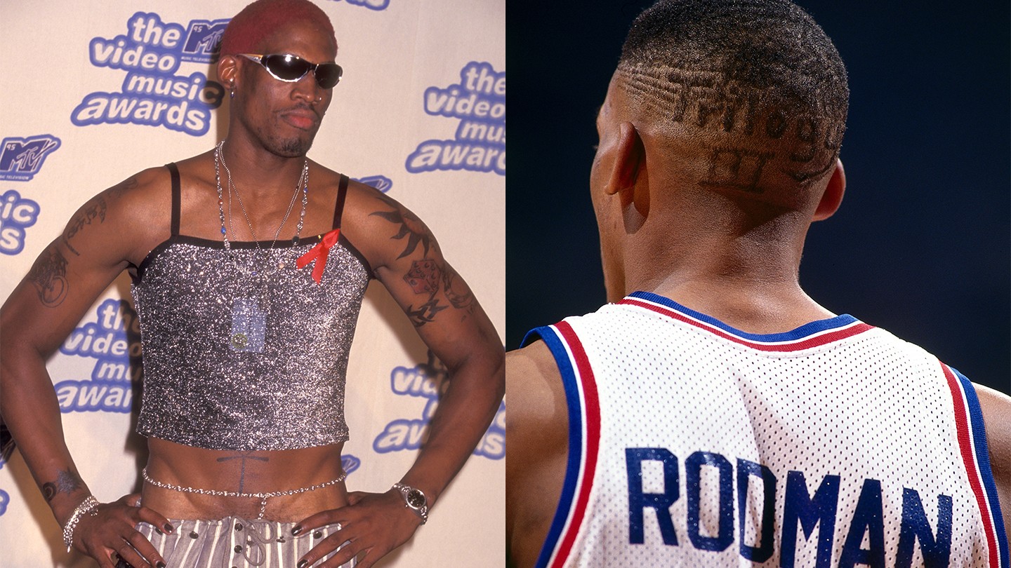 The Infamous Wedding Dress, His Outfit in Jean-Claude Van Dammes  Double-Team & Other Iconic Looks That Dennis Rodman Slayed