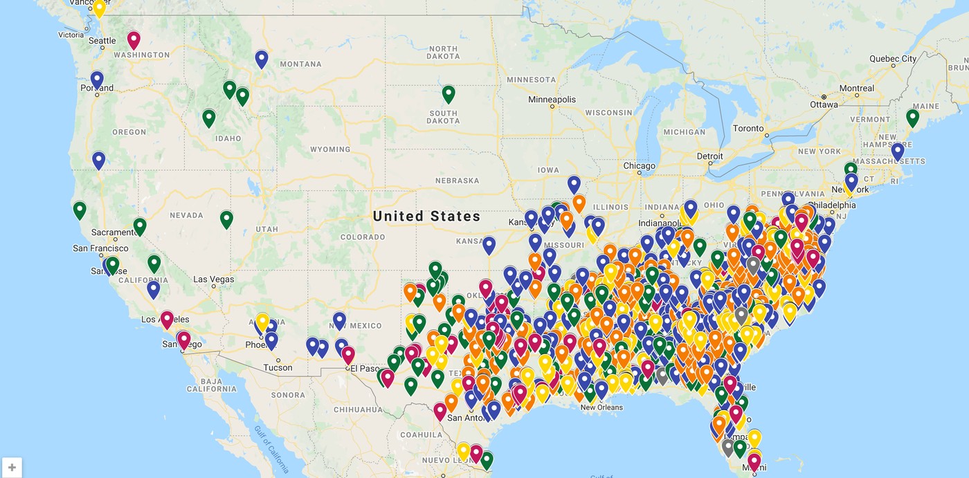 Whole area. Confederate States Map. Southern poverty Law Center. Mason Dixon line Map.