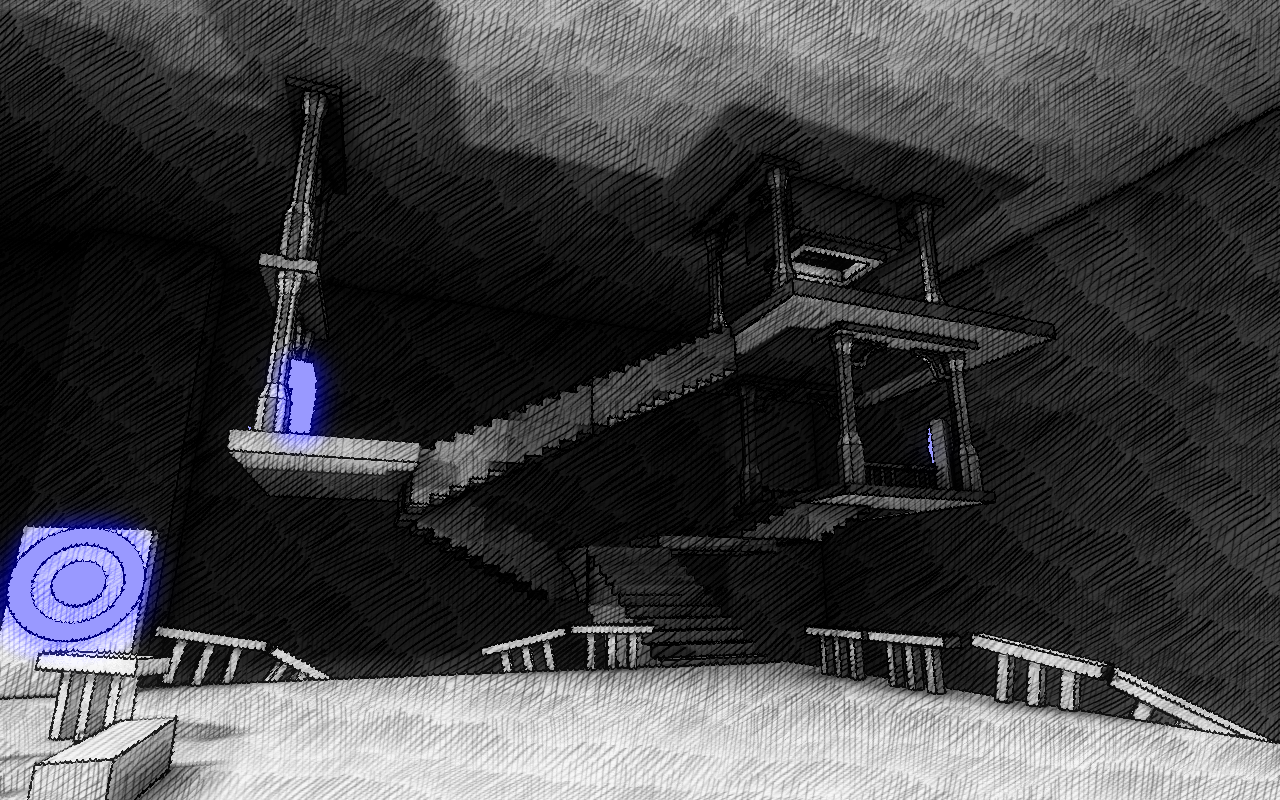 Explore a beautiful m c escher nightmare in non euclidean room 