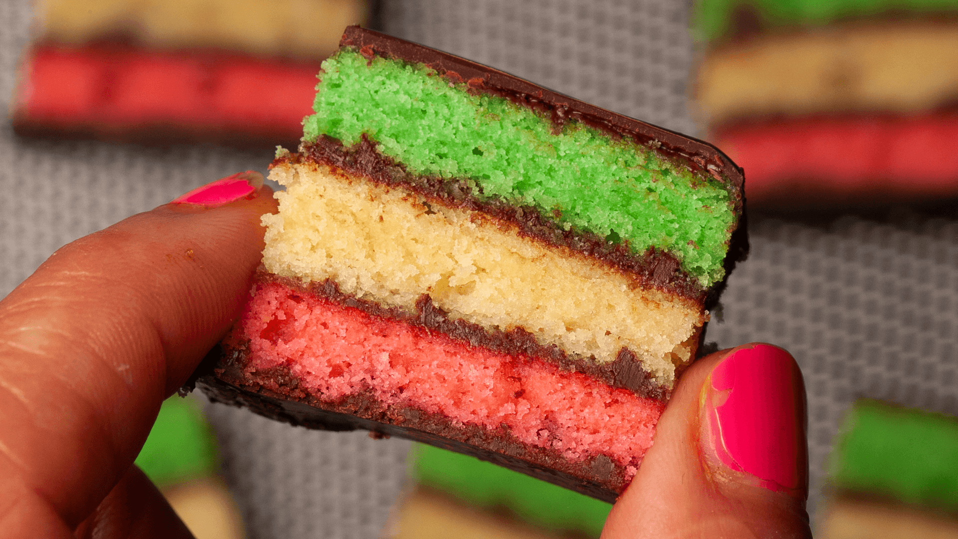 Italian Rainbow Cookie Cake